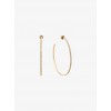 Pave Gold-Tone Hoop Earrings - Earrings - $95.00  ~ £72.20