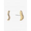 Pave Gold-Tone Wave Stud Earrings - Earrings - $45.00  ~ £34.20