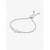 Pave Silver-Tone Floral Slider Bracelet - Bransoletka - $85.00  ~ 73.01€
