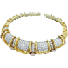 Pave Diamond Bold Gold Choker Necklace - Naszyjniki - 