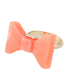 Peach Acrylic Bow Tie Ring - Anelli - 