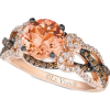 Peach diamond ring - Aneis - 