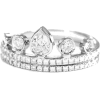 Pear Diamond Crown Unique Engagement Rin - Кольца - 