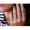 Pear Moissanite Diamonds Halo Engagement - My photos - 