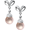 Pearl & diamond earrings - Aretes - 