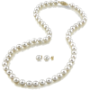 Pearl Earrings and Pearl Necklace - Earrings - 