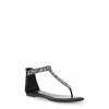 Pebbled Faux Jewel T-Strap Sandals with Closed Back - 凉鞋 - $16.99  ~ ¥113.84
