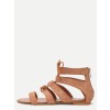 Peep Toe Caged Cut Out Gladiator Sandals - Sandals - $24.00 