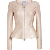 Peplum Metallic Foil Bandage J - Jacket - coats - 