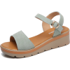 Pepp Toe Buckle Wedges Casual Summer San - Sandalias - 