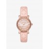 Petite Norie Pave Rose Gold-Tone And Leather Watch - ウォッチ - $195.00  ~ ¥21,947