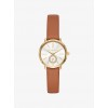 Petite Portia Gold-Tone Leather Watch - Zegarki - $150.00  ~ 128.83€