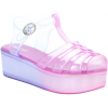 Pink & Purple T-Strap Jellies - Platforms - 