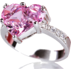 Pink Sapphire Diamond Ring - 戒指 - 