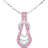 Pink Sapphire Knot Pendant - Necklaces - $189.00 