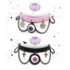 Pink Black Leather Eyeball Chokers - Necklaces - 