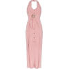Pink Button Down Maxi Dress - sukienki - 
