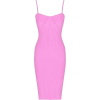 Pink Fitted Dress - Kleider - 