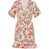 Pink Floral Print Dress - ワンピース・ドレス - 