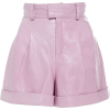 Pink Leather Shorts - Spodnie - krótkie - 