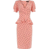 Pink Polka Dot Dress with Ruffle - Other - 