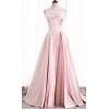 Pink Satin Splice Prom ball Gowns - Dresses - $133.62 