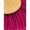 Pink Wool Fan Earrings - Background - 