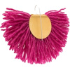 Pink Wool Fan Earrings - Earrings - 