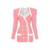 Pink and White Blazer Dress - Vestidos - 
