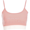 Pink letter print contrast sling vest - Telovniki - $15.99  ~ 13.73€