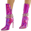 Pink metallic boots - Uncategorized - 
