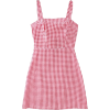 Plaid Back Cutout Bow Tie Dress - Dresses - $27.99 
