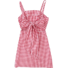  Plaid Back Cutout Bow Tie Dress - 连衣裙 - $27.99  ~ ¥187.54