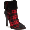 Plaid Boot with Fur Ankle - Anderes - 