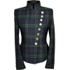 Plaid Jacket-Green - Куртки и пальто - 