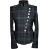 Plaid Jacket-Green - Kurtka - 