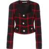Plaid Red Cropped Jacket. - Anderes - 