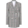 Plaid double-breasted wool blazer - Chaquetas - 