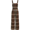 Plaid jumpsuit - Spodnie Capri - 