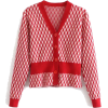 Plaid knit cardigan - Pulôver - $28.99  ~ 24.90€