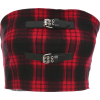 Plaid leather buckle personality body tu - ベスト - $19.99  ~ ¥2,250