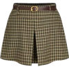 Plaid skirt belt - Spodnie - krótkie - 