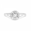 Platinum Plated Sterling Silver Round Diamond Solitaire Promise Ring (1/5 cttw) - Ringe - $169.00  ~ 145.15€