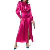 Pleated Silk-Satin Midi Dress - Obleke - 