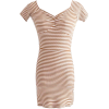 Pleated V-neck sexy short-sleeved dress - ワンピース・ドレス - $25.99  ~ ¥2,925
