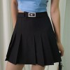 Pleated black wild high waist ins skirtt - Skirts - $25.99 