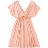 Plunge V Back Drawstring Dress - sukienki - 