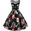 Plus Size Kitten Pattern Swing Dress - Vestidos - 