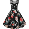 Plus Size Kitten Pattern Swing Dress - Kleider - 