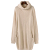 Pocket high neck sweater loose long slee - Pullovers - $45.99  ~ £34.95